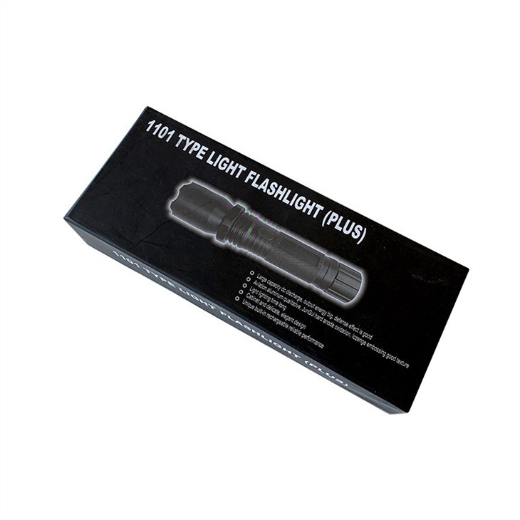 Security Guard Strong Flashlight Stun Gun Black Colour (1101black)