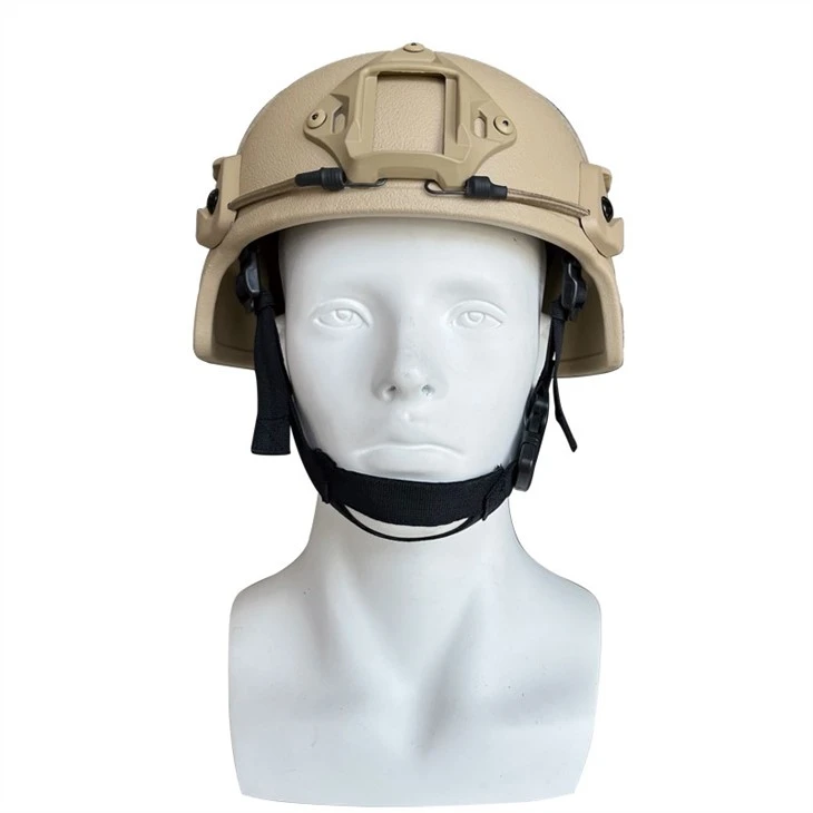 Khaki Mich Tactical Bullet Proof Helmet With PE Military